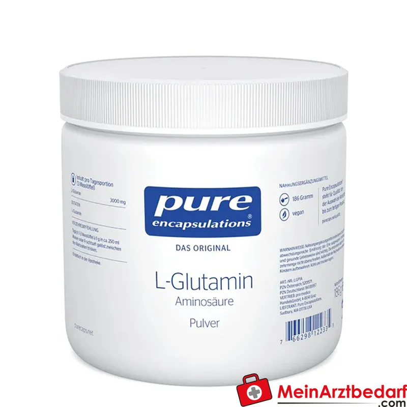Pure Encapsulations L‑Glutamin Pulver 3.000 mg/Portion 186 g (60 Portionen)