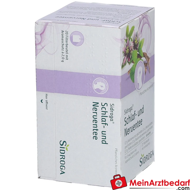 Sidroga Schlaf- und Nerventee mit Baldrian, Melisse, Passionsblume Teebeutel