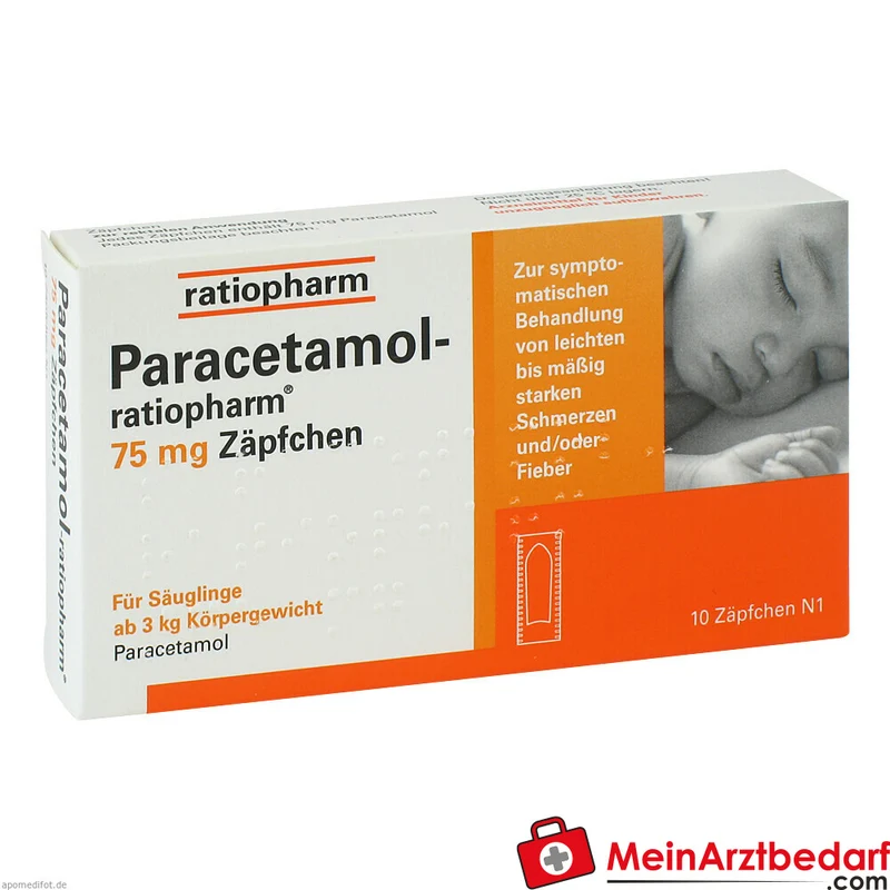Paracetamol-ratiopharm 75 mg Zäpfchen rektal