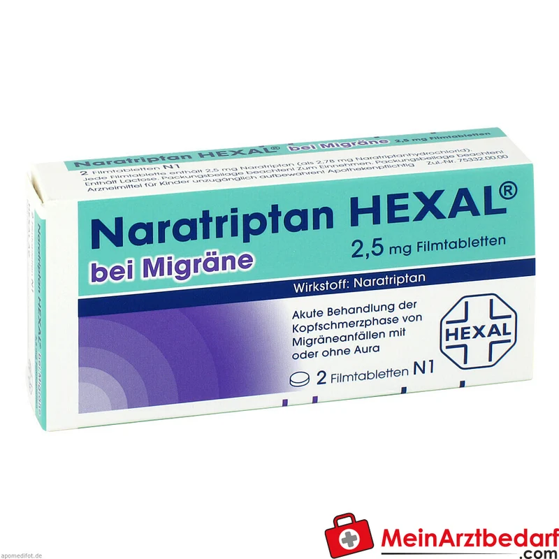 HEXAL Naratriptan 2,5 mg Filmtabletten bei Migräne