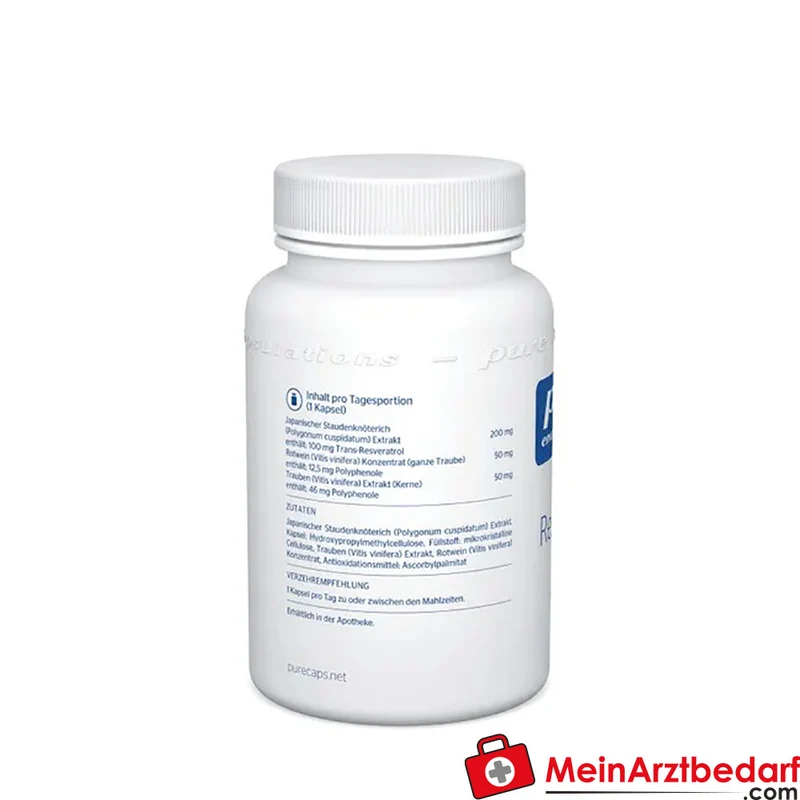 Pure Encapsulations Resveratrol Extra 100 mg trans-Resveratrol Kapseln 60 St.