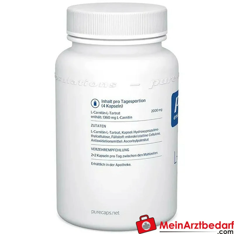 Pure Encapsulations L‑Carnitin 500 mg Levocarnitin Kapseln 60 Stück