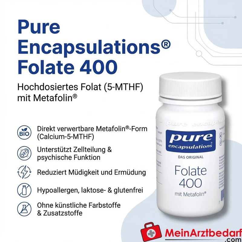Pure Encapsulations Folate 400 µg (Calcium-5-MTHF) Kapseln 90 Stück