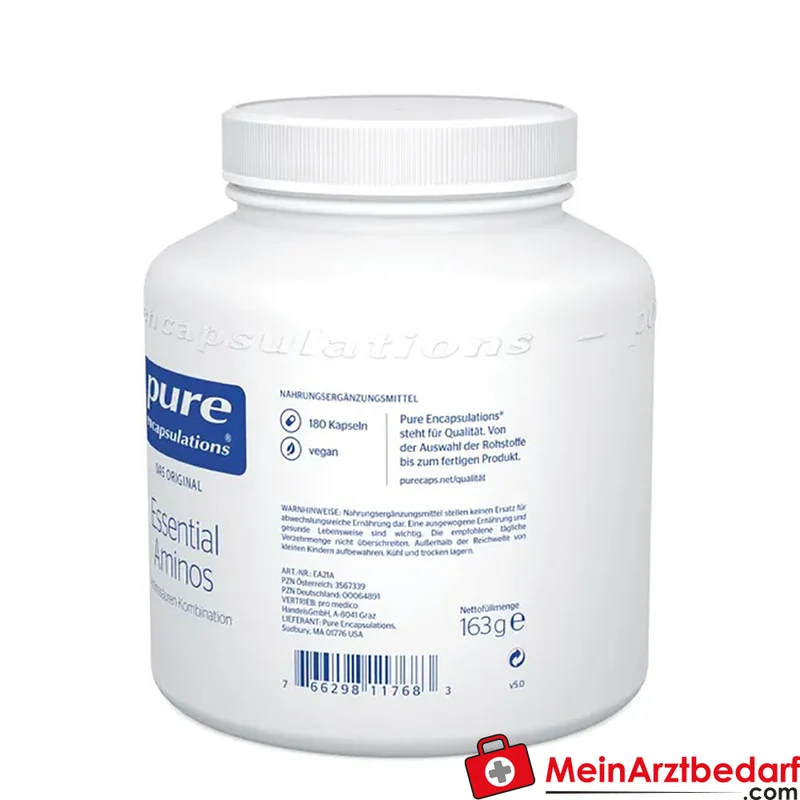 Pure Encapsulations Essential Aminos – 20 essentielle Aminosäuren Kapseln 180 Stück