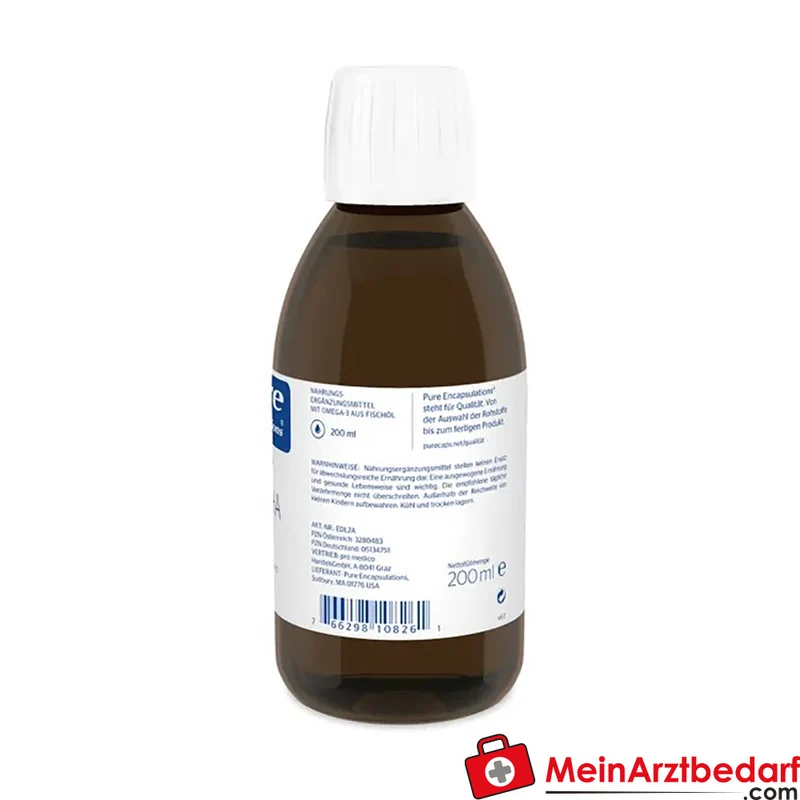 Pure Encapsulations EPA/DHA Liquid Fischölkonzentrat pro 5 ml EPA 740–825 mg DHA 460–550 mg 200 ml