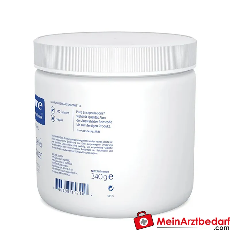 Pure Encapsulations Energie und Ausdauer Pulver 340 g mit Magnesium 100 mg und Vitamin C 200 mg