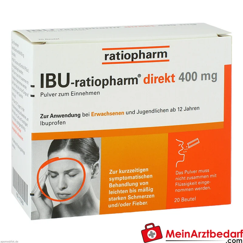 IBU-ratiopharm direkt 400 mg Ibuprofen Schmelzpulver Beutel