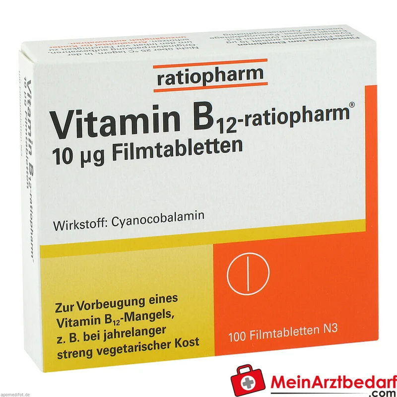 ratiopharm Vitamin B12 10 µg Filmtabletten (Cyanocobalamin) 100 Stück