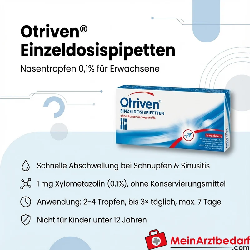 Otriven gegen Schnupfen Nasentropfen 0,1% (Xylometazolin) 40 x 0,3 ml