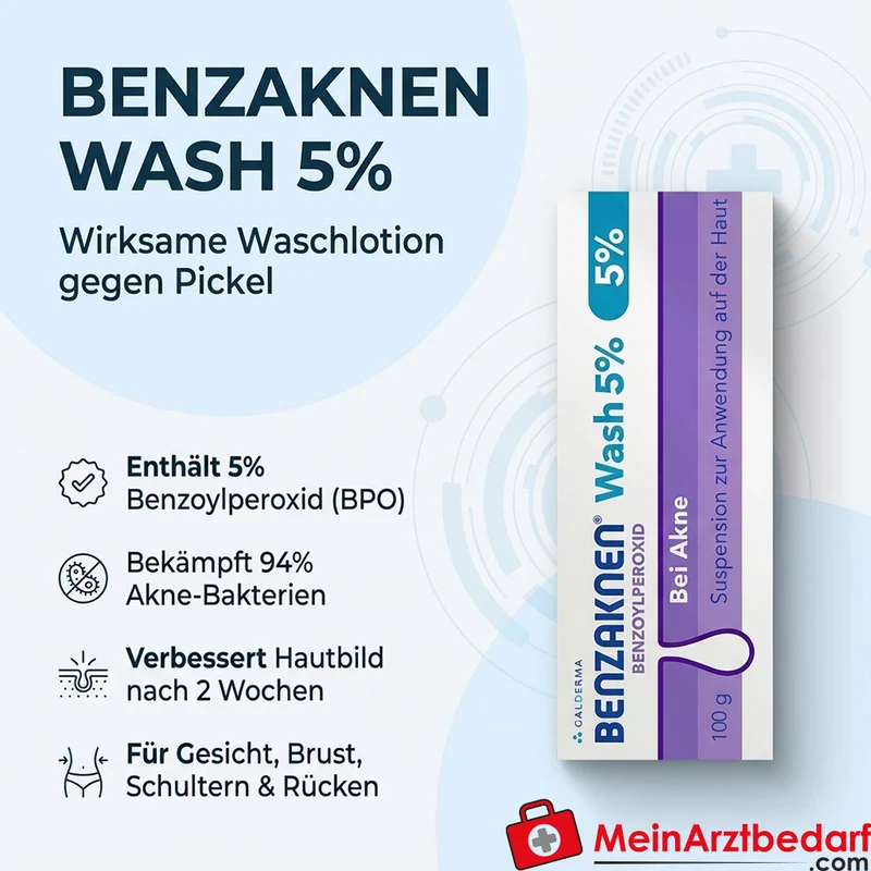 Benzaknen Wash 5% Benzoylperoxid Waschlotion 100 g