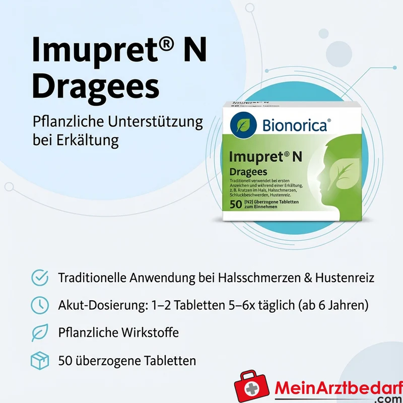 Imupret N Dragees pflanzliches Arzneimittel bei Erkältung