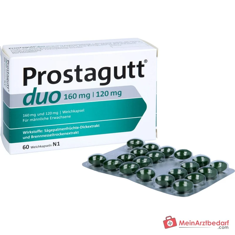 Prostagutt duo Sägepalmenfrucht-Dickextrakt / Brennnesselwurzel-Trockenextrakt Weichkapseln 160 mg/120 mg, 60 St.