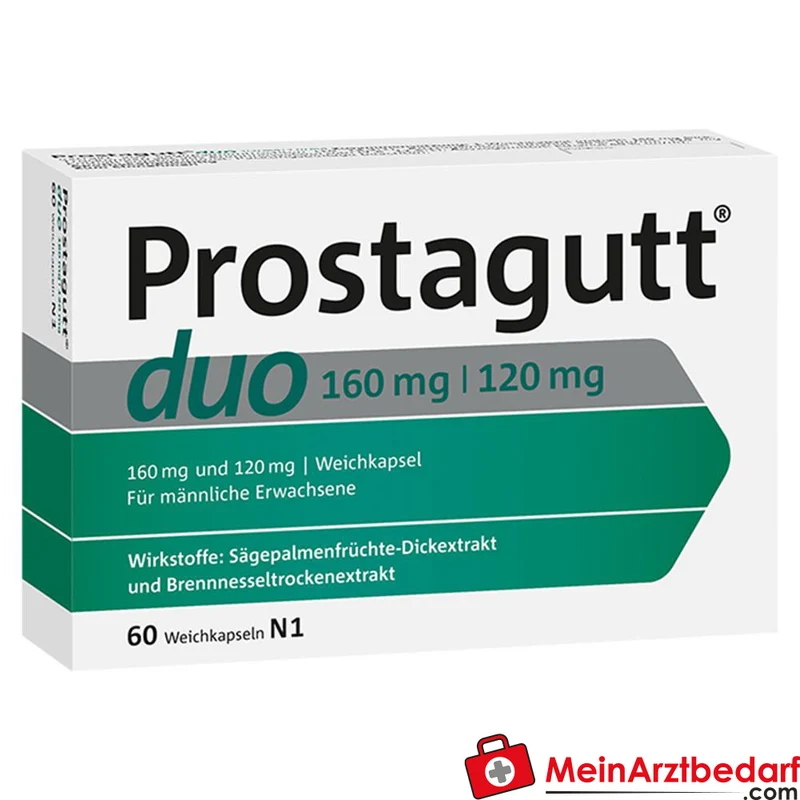 Prostagutt duo Sägepalmenfrucht-Dickextrakt / Brennnesselwurzel-Trockenextrakt Weichkapseln 160 mg/120 mg, 60 St.