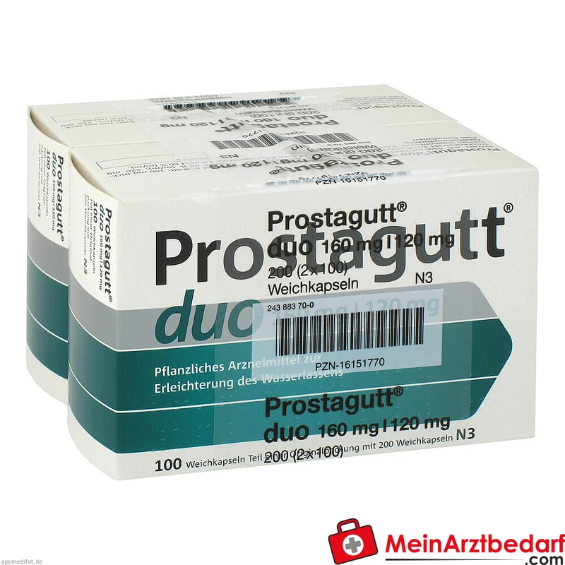 Prostagutt duo Sägepalmenfrucht-Dickextrakt / Brennnesselwurzel-Trockenextrakt Weichkapseln 160 mg/120 mg, 60 St.