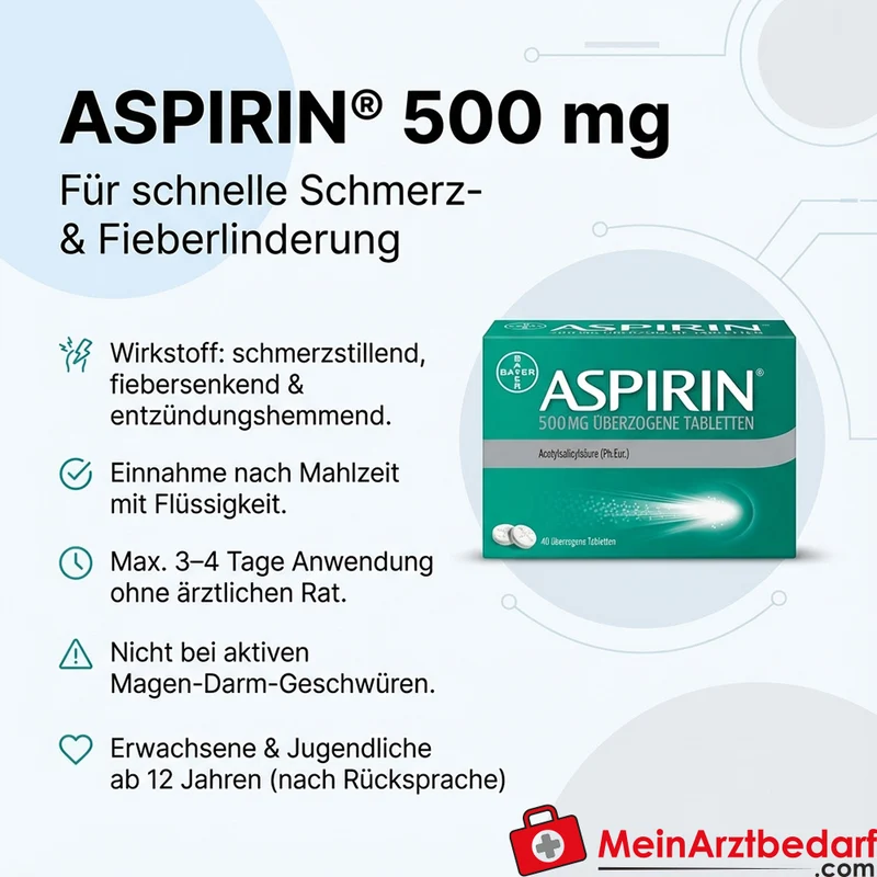 Aspirin 500 mg Tabletten 20 Stück