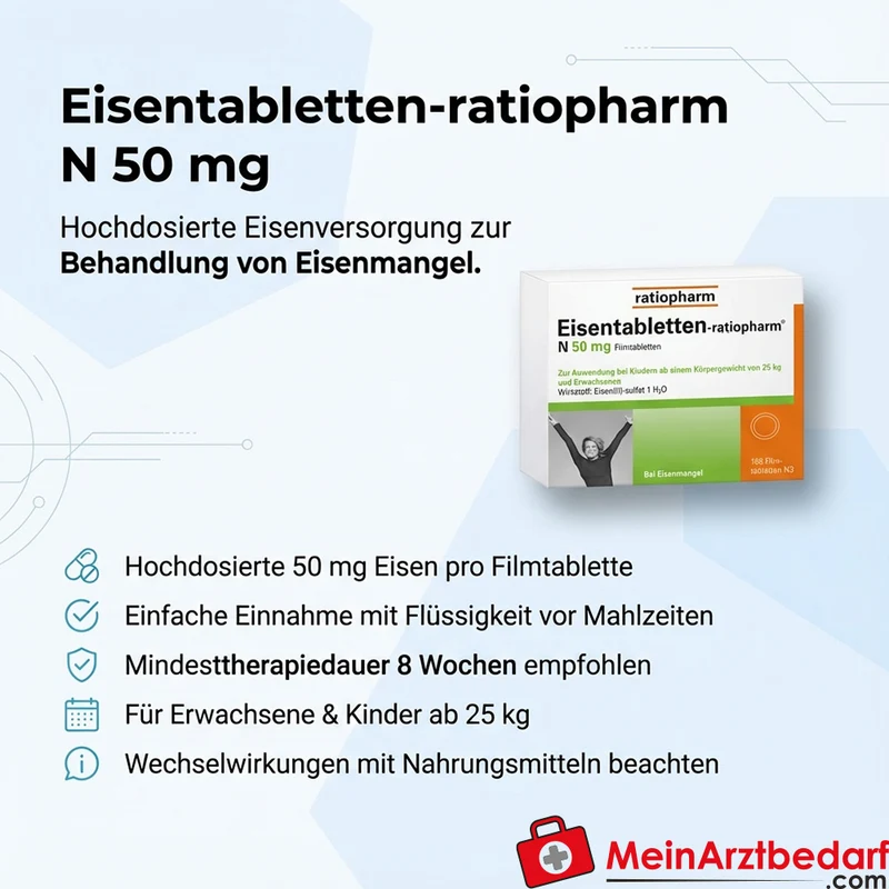 ratiopharm Eisentabletten N 50 mg Tabletten