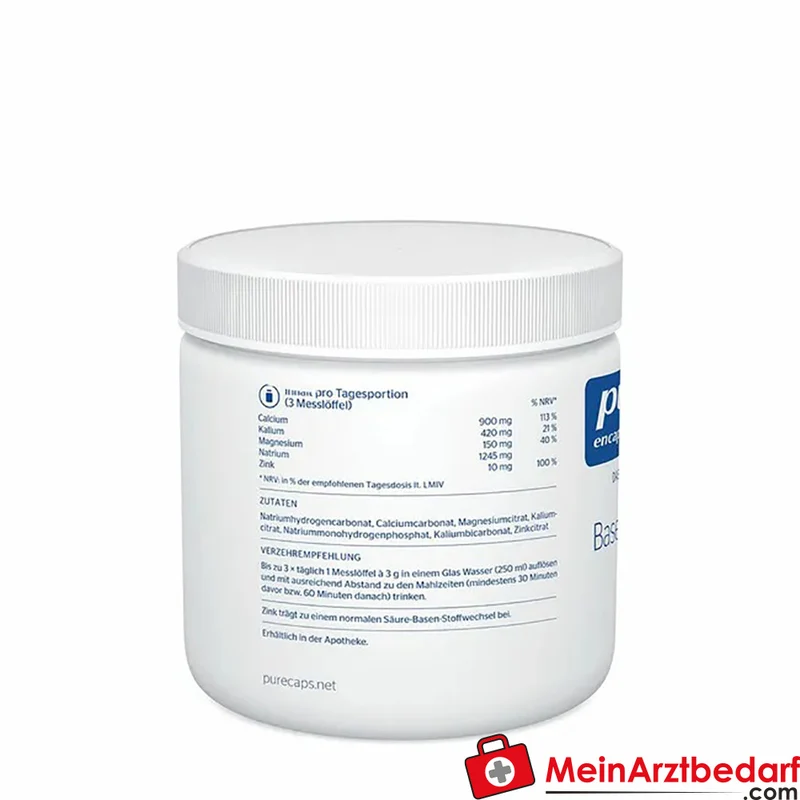 Pure Encapsulations Basenpulver Plus Calcium Magnesium Zink Pulver 200 g