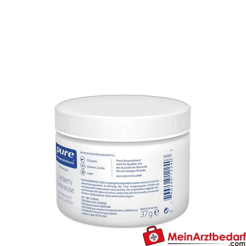 Pure Encapsulations Cranberry D‑Mannose Pulver D‑Mannose 6000 mg Cranberry‑Extrakt 1000 mg 37 g