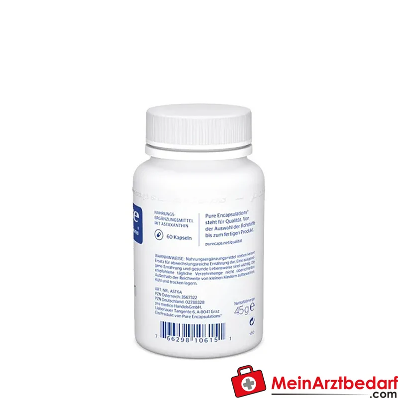 Pure Encapsulations Astaxanthin 80 mg (Haematococcus pluvialis) Kapseln 60 Stück