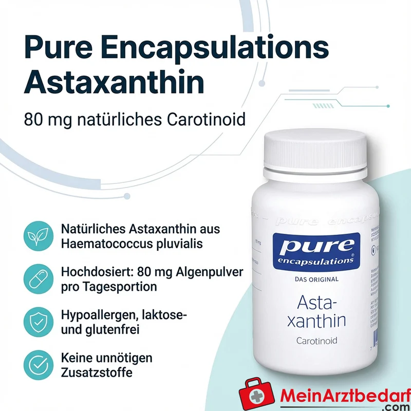 Pure Encapsulations Astaxanthin 80 mg (Haematococcus pluvialis) Kapseln 60 Stück