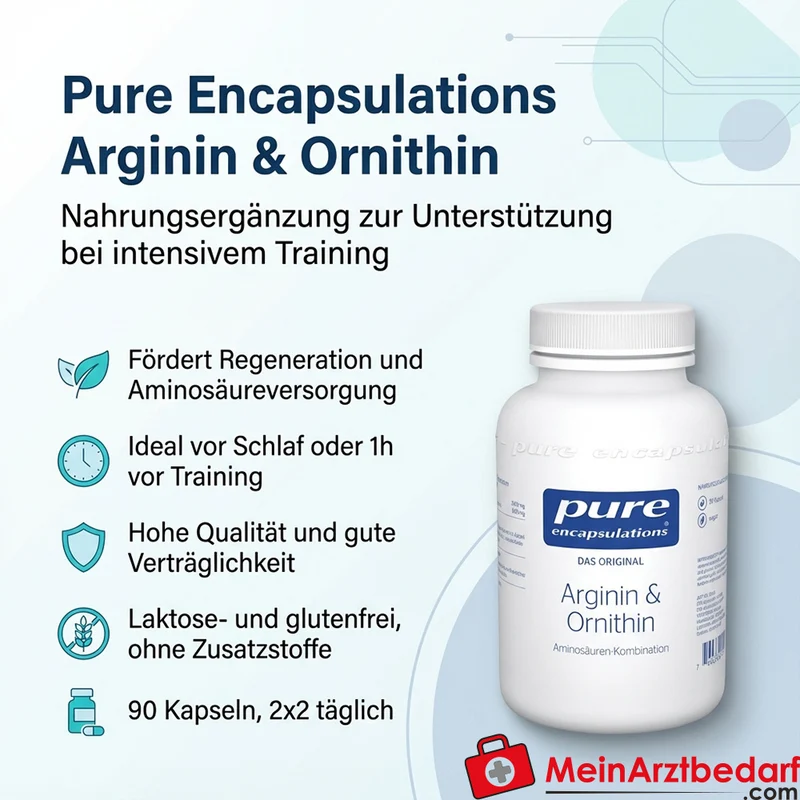 Pure Encapsulations Arginin und Ornithin Kapseln 90 Stück