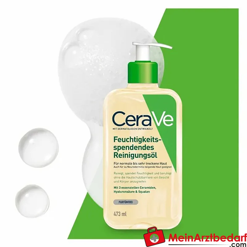 CeraVe Feuchtigkeitsspendendes Reinigungsöl mit 3 Ceramiden & Hyaluronsäure, 236 ml