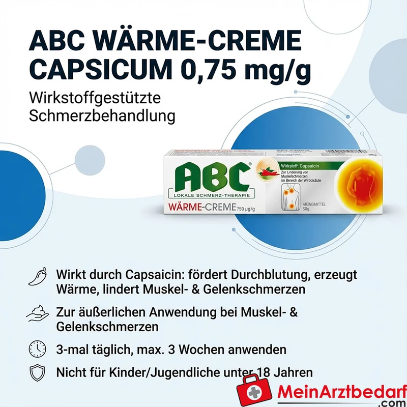 Hansaplast med ABC Wärme-Creme Capsaicin 0,75 mg/g Creme 1 Tube