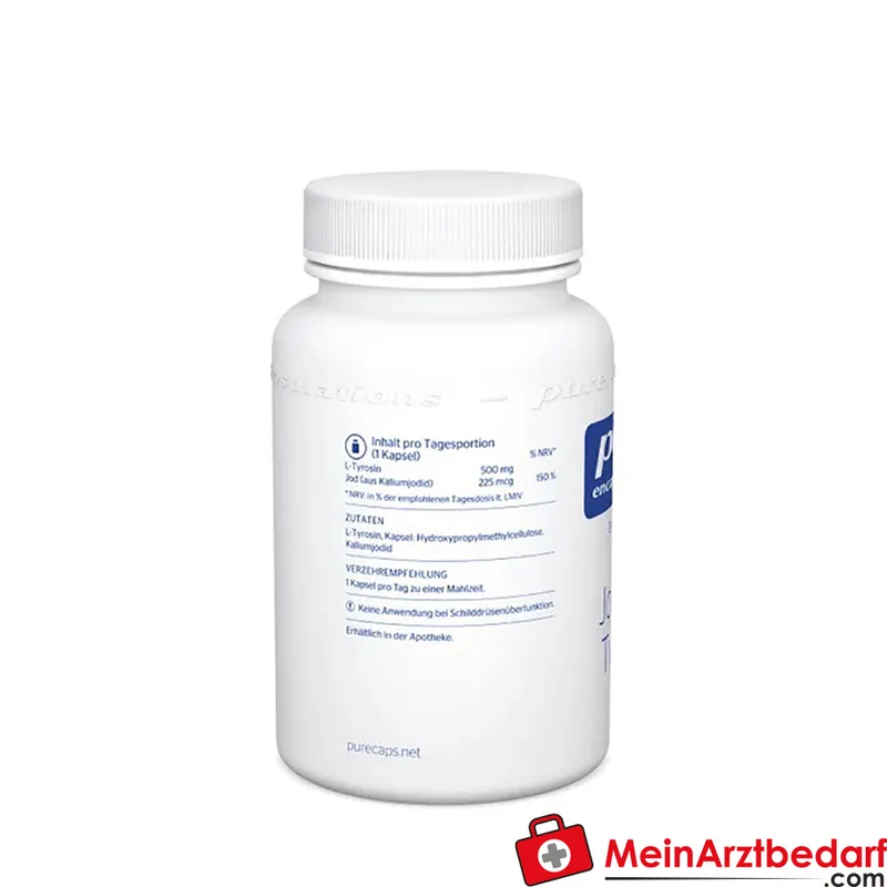 Pure Encapsulations Jod und Tyrosin 225 µg/500 mg Kapseln