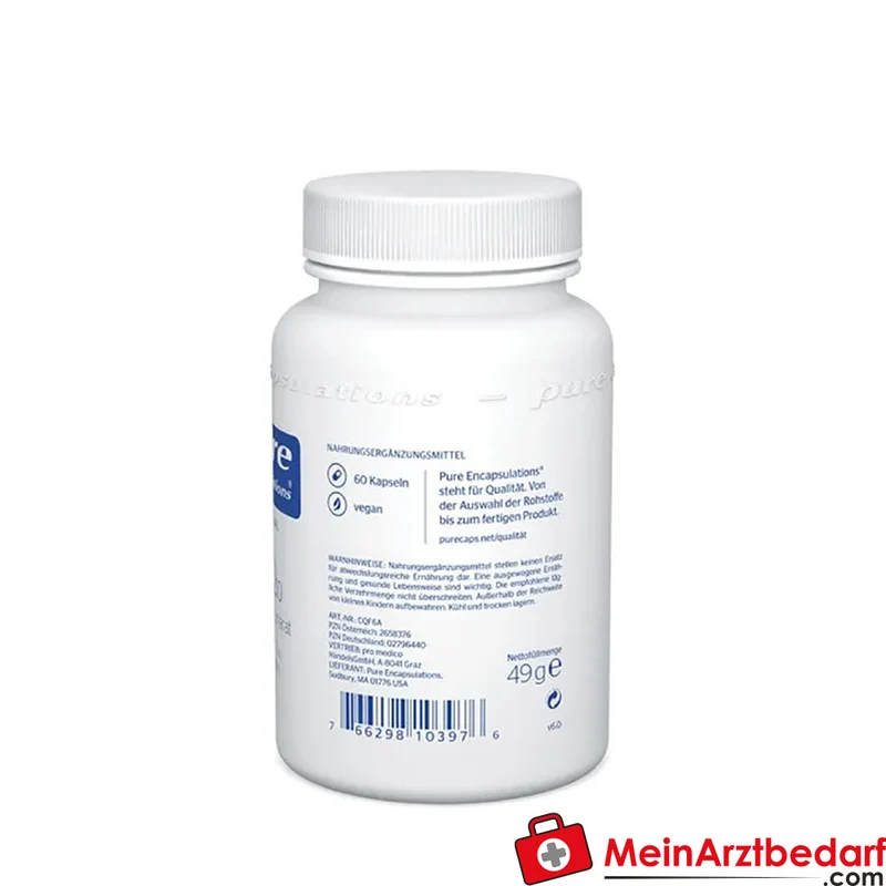 Pure Encapsulations CoQ10 180 mg + L‑Carnitin Fumarat (1020 mg) Kapseln 60 Stück