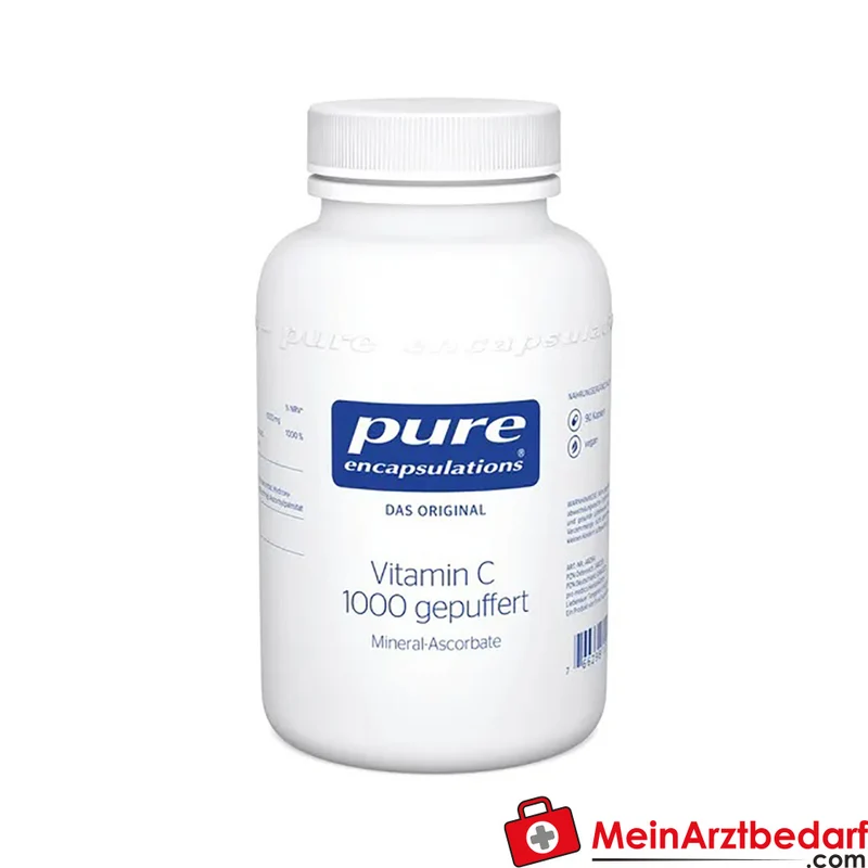 Pure Encapsulations Vitamin C 1000 gepuffert 800 mg Ascorbinsäure Kapseln 90 Stück