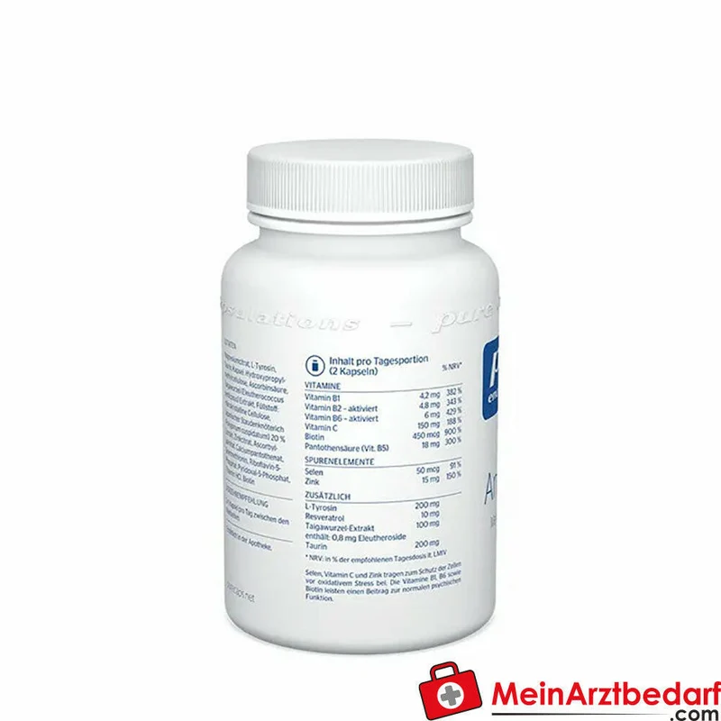 Pure Encapsulations® Anti-Stress B‑Vitamine, Vitamin C, Selen & Zink Kapseln 60 St.