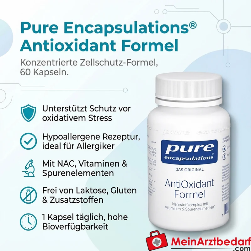 Pure Encapsulations Antioxidant Formel NAC 100 mg Kapseln 60 Stück