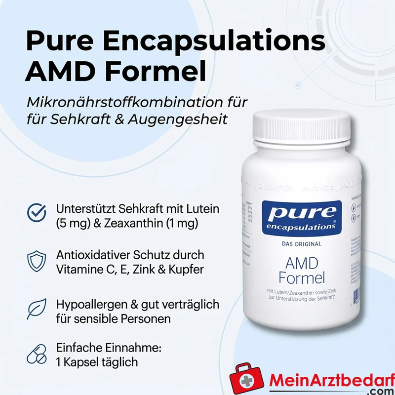 Pure Encapsulations AMD-Formel Lutein 5 mg Zeaxanthin 1 mg Kapseln 60 Stück