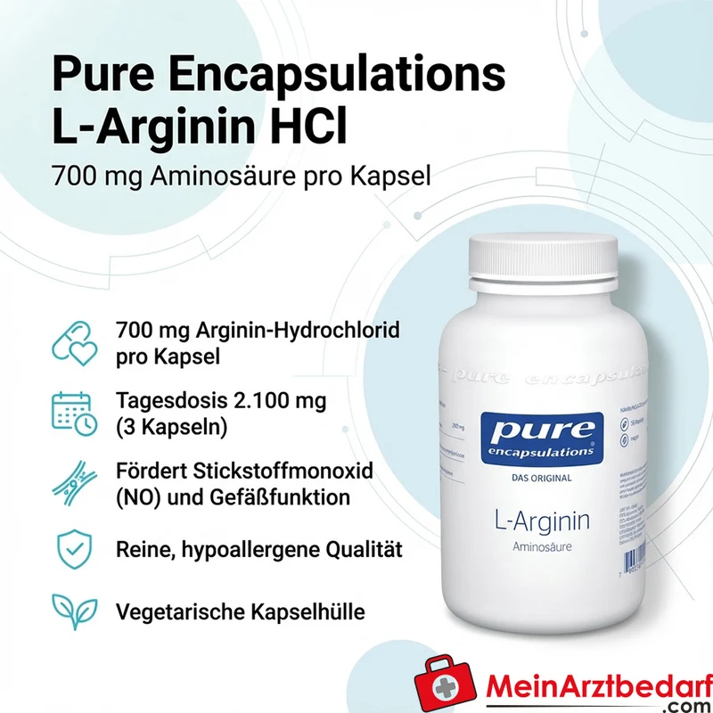 Pure Encapsulations L-Arginin HCl 700 mg Kapseln 90 Stück