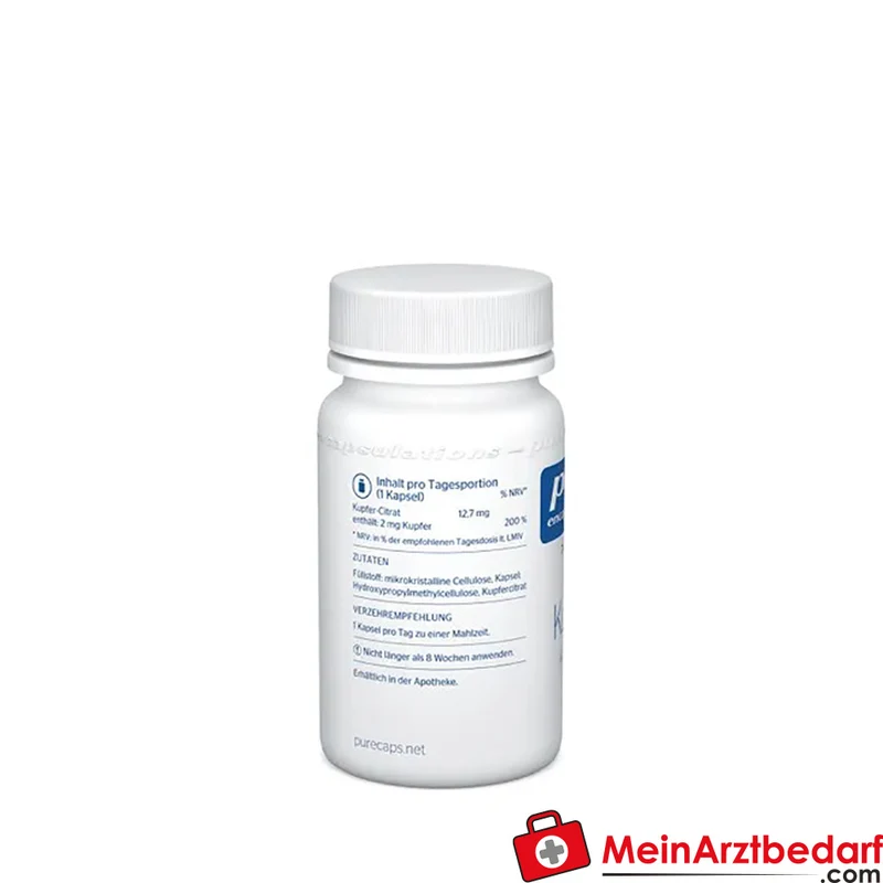 Pure Encapsulations Kupfer (Kupfercitrat) Kapseln 60 Stück