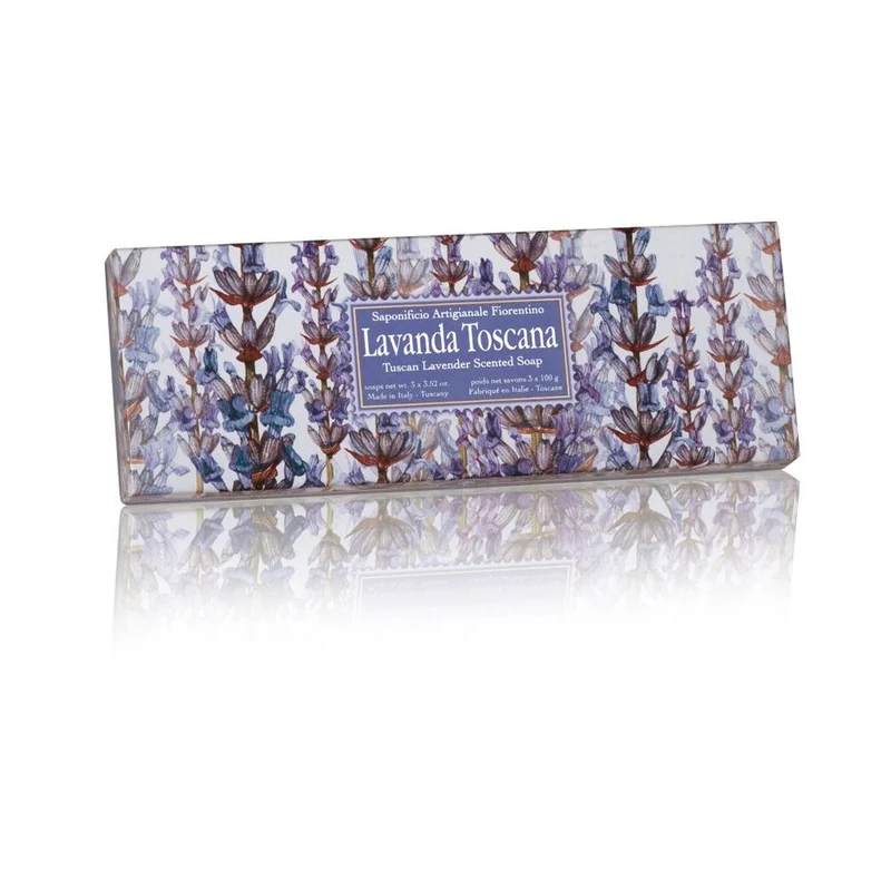 Saponificio Artigianale Fiorentino Tuscan Lavender Soap 3 stuks