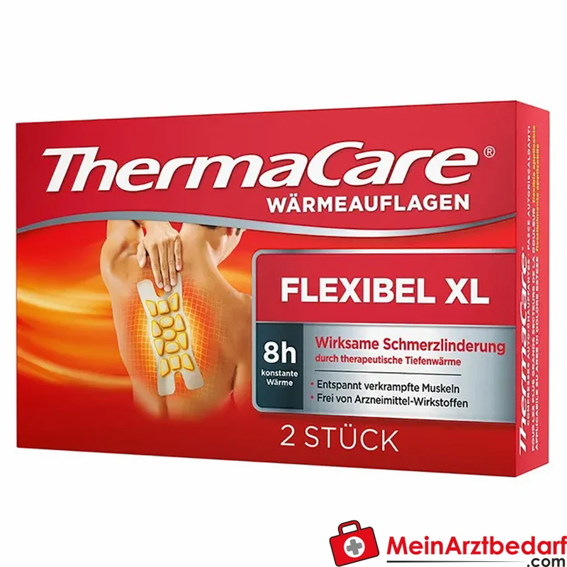 ThermaCare Wärmeauflagen für größere Schmerzbereiche 8 Std. Tiefenwärme Wärmepflaster 2 Stück