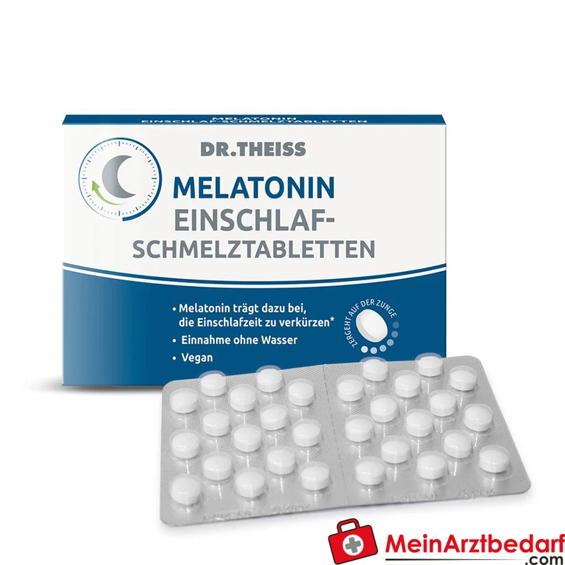 Dr. Theiss Melatonin Einschlaf-Schmelztabletten 1 mg, 30 Stück