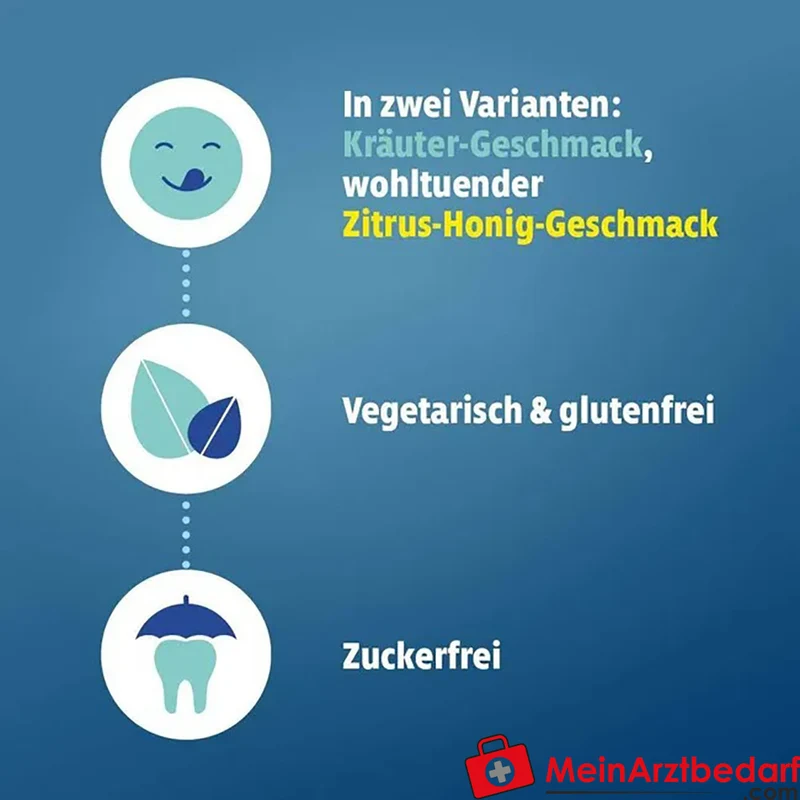 isla med akut Zitrus-Honig Halspastillen mit Hyaluronsäure & Isländisch Moos 20 St.