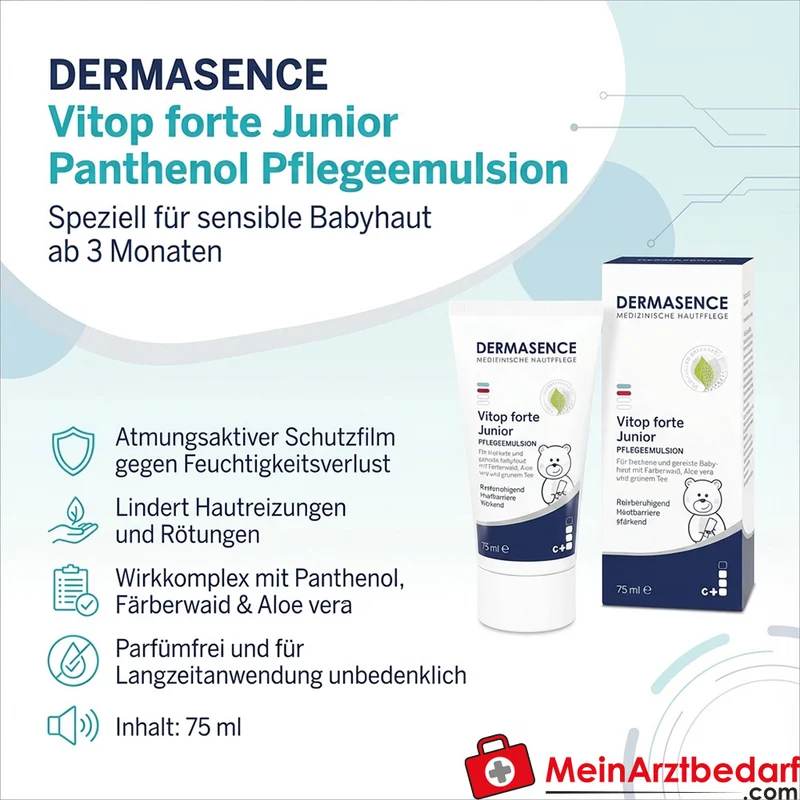 DERMASENCE Vitop forte Junior Panthenol Pflegeemulsion 75 ml