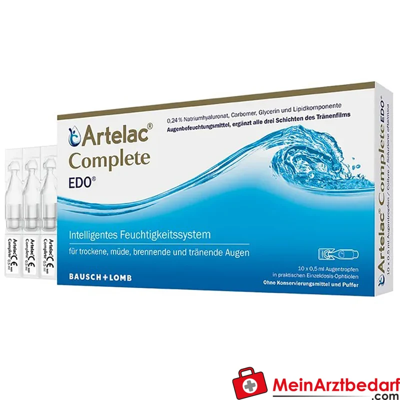 Artelac Complete EDO 0,24% Natriumhyaluronat Augentropfen Einzeldosen 10 x 0,5 ml
