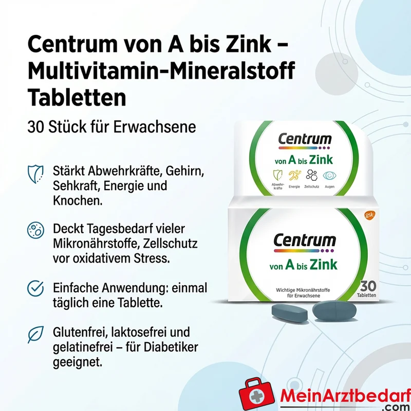 Centrum Von A bis Zink Multivitamin-Mineralstoff Tabletten 30 Stück