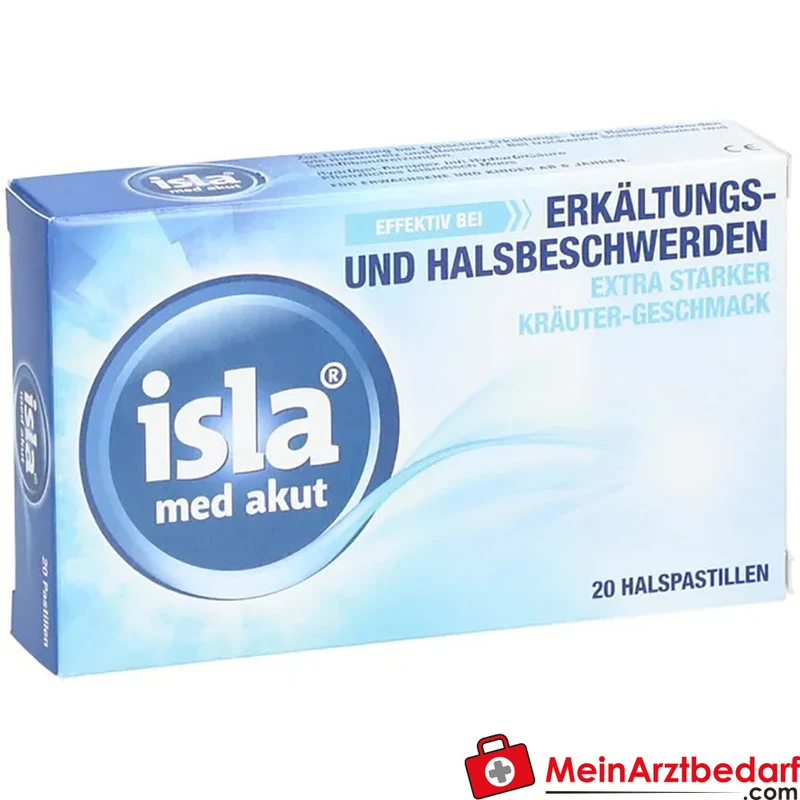 isla med akut Hyaluronsäure und Isländisch Moos Halspastillen 20 St.