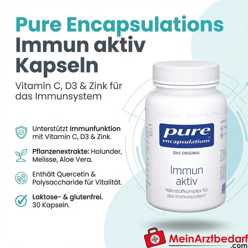 Pure Encapsulations Immun aktiv Vitamin C 100 mg, Vitamin D3 5 µg, Zink 15,65 mg Kapseln 30 Stück