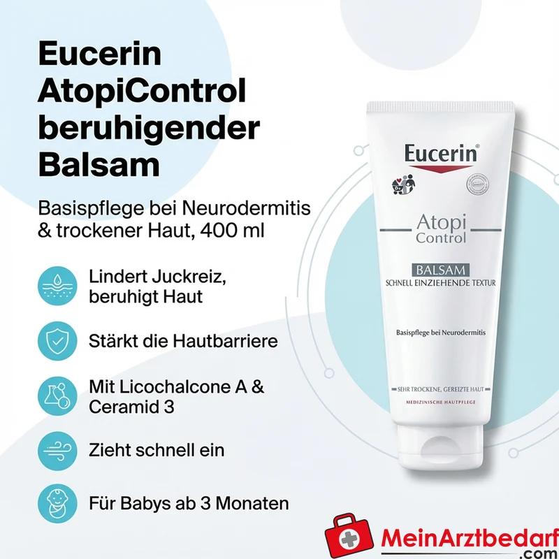 Eucerin AtopiControl beruhigender Balsam Licochalcone A & Ceramid 3 400 ml