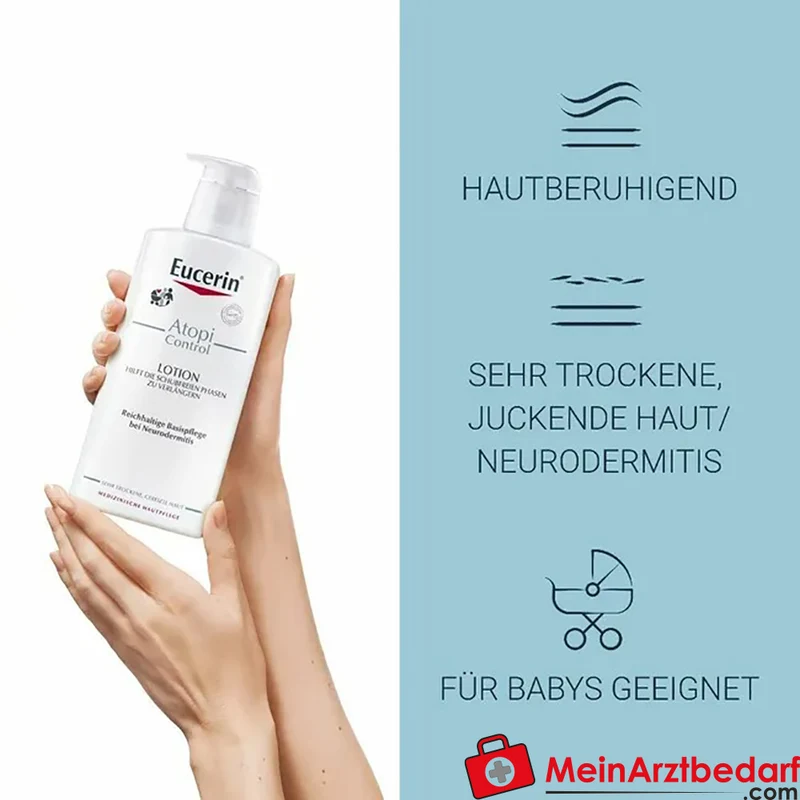 Eucerin AtopiControl Lotion mit Ceramid 3 400 ml – beruhigt bei Neurodermitis