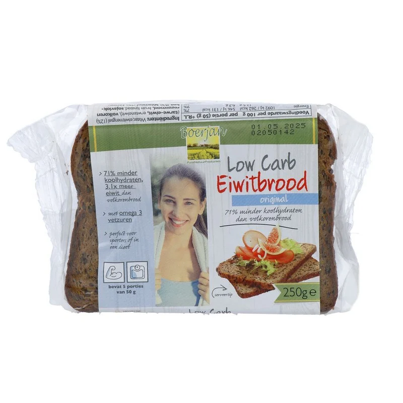 Boerjan Low Carb Eiwitbrood 250 gram