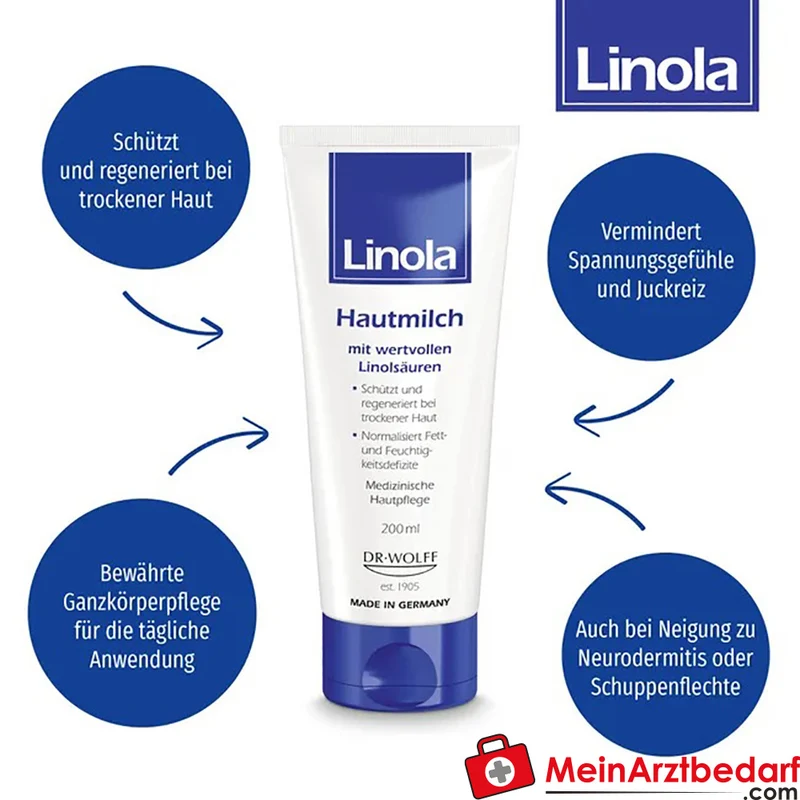 Linola Hautmilch Körperlotion mit Linolsäuren 200 ml