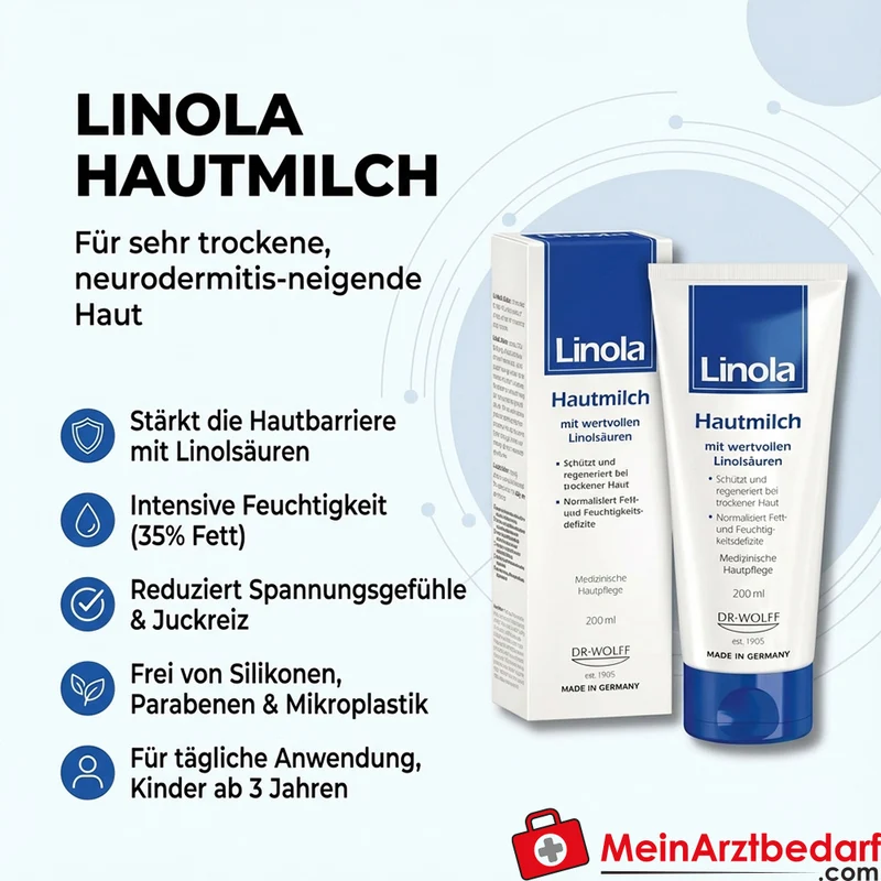 Linola Hautmilch Körperlotion mit Linolsäuren 200 ml