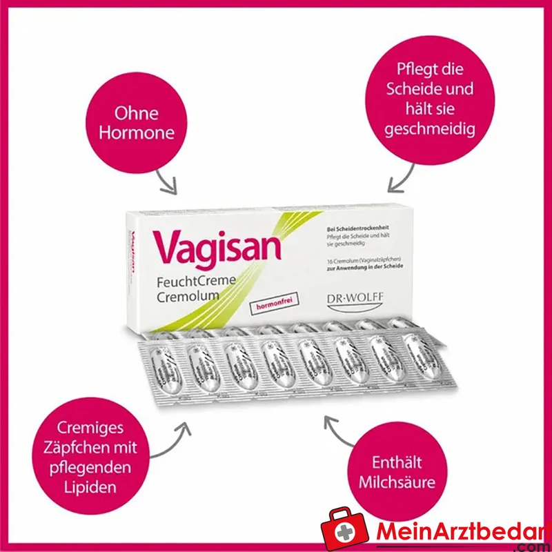 Vagisan FeuchtCreme Cremolum hormonfrei Vaginalzäpfchen 16 Stück